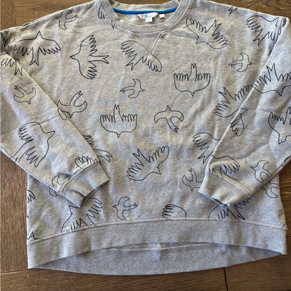 Boden Gray and Blue Sweatshirt